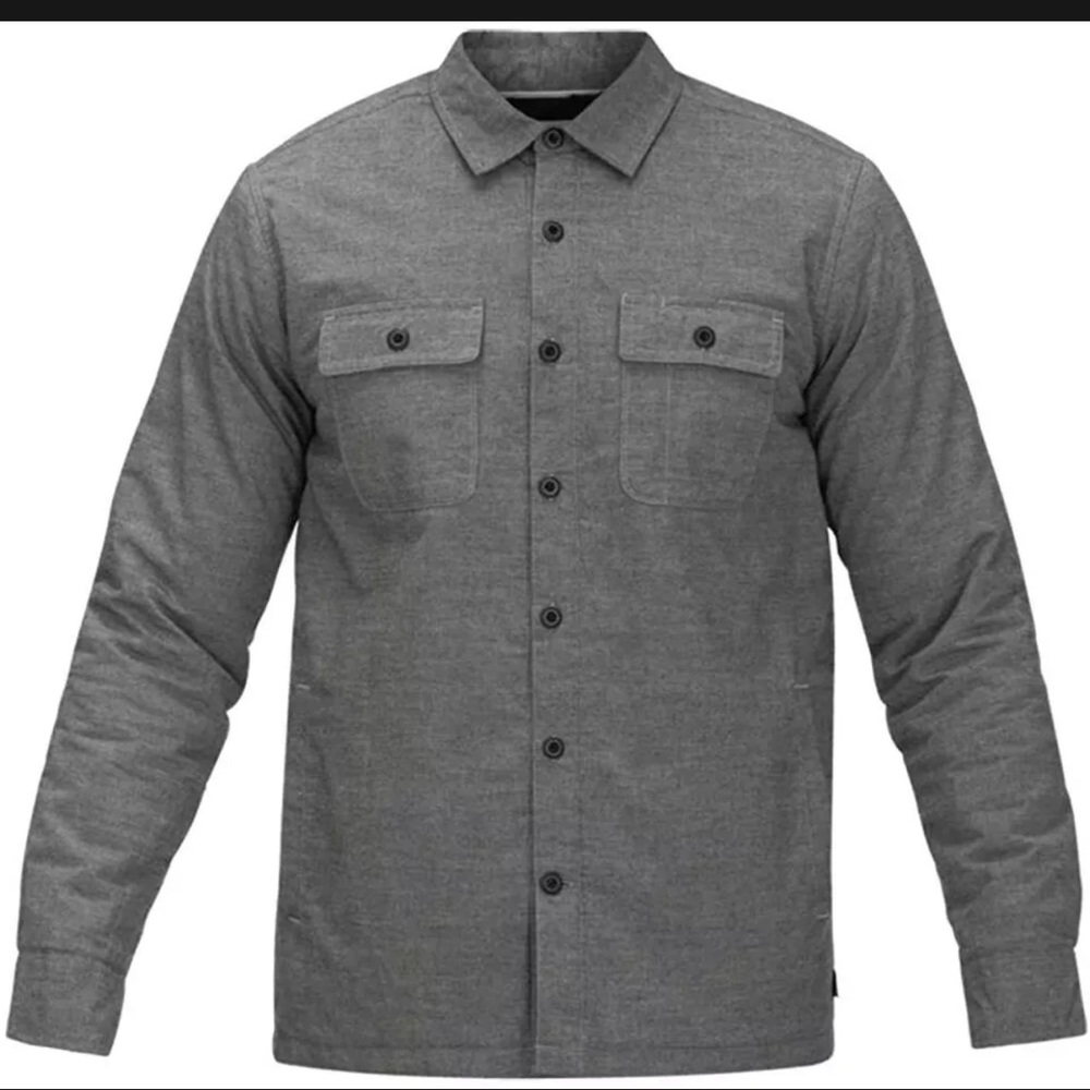 Hurley Mens Cooper Washed Long Sleeve jacket Gray L NWT